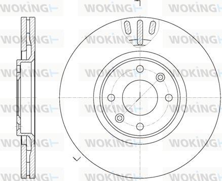 Woking D6657.10 - Тормозной диск avtokuzovplus.com.ua