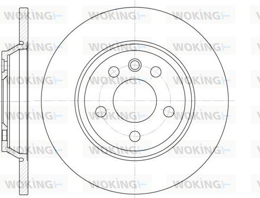 Woking D6659.00 - Гальмівний диск autocars.com.ua