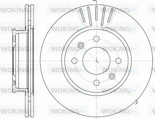 Woking D6666.10 - Тормозной диск avtokuzovplus.com.ua