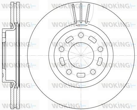 Woking D6672.10 - Диск тормозной перед. пр-во Remsa кратно 2 шт. Mazda 3 I II 2.0i - Mazda 5 I II D6672.10 WOKING autocars.com.ua