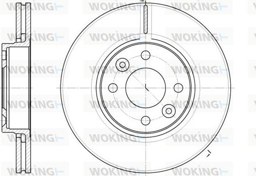 Woking D6683.10 - Гальмівний диск autocars.com.ua