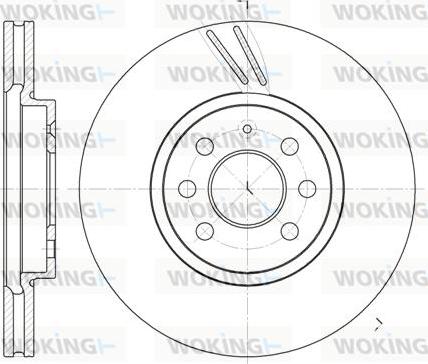 Woking D6684.10 - Гальмівний диск autocars.com.ua