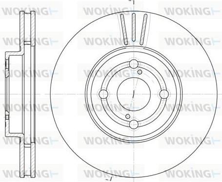 Woking D6703.10 - Тормозной диск avtokuzovplus.com.ua