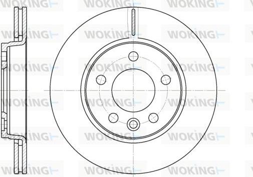 Woking D6707.10 - Гальмівний диск autocars.com.ua