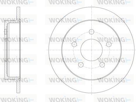 Woking D6719.00 - Тормозной диск avtokuzovplus.com.ua