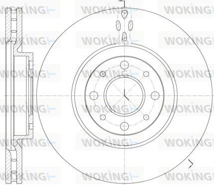 Woking D6734.10 - Гальмівний диск autocars.com.ua