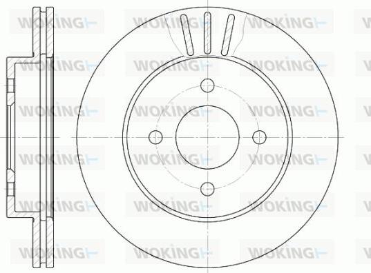 Woking D6761.10 - Тормозной диск avtokuzovplus.com.ua