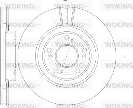 Woking D6763.10 - Гальмівний диск autocars.com.ua