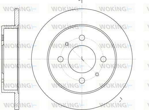 Woking D6765.00 - Гальмівний диск autocars.com.ua