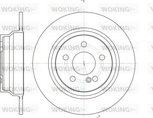 Woking D6787.00 - Тормозной диск avtokuzovplus.com.ua