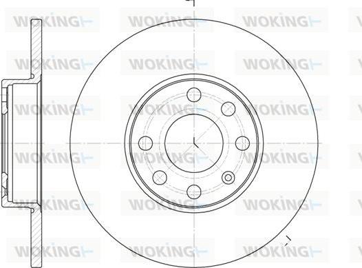 Woking D6800.00 - Гальмівний диск autocars.com.ua