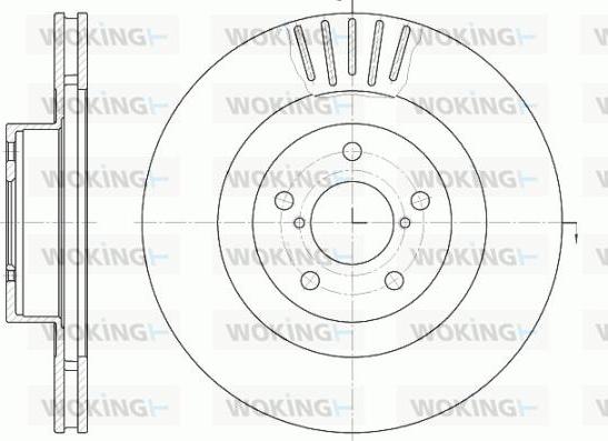 Woking D6816.10 - Гальмівний диск autocars.com.ua