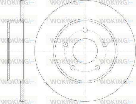 Woking D6820.00 - Гальмівний диск autocars.com.ua