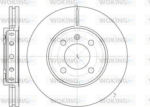 Woking D6826.10 - Гальмівний диск autocars.com.ua