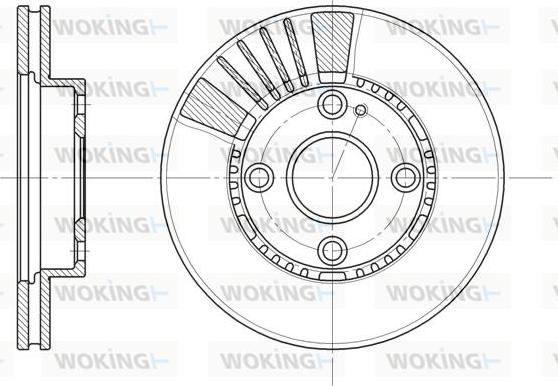 Woking D6834.10 - Тормозной диск avtokuzovplus.com.ua