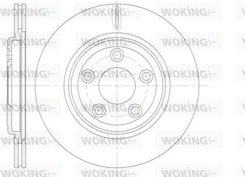 Woking D6837.10 - Гальмівний диск autocars.com.ua