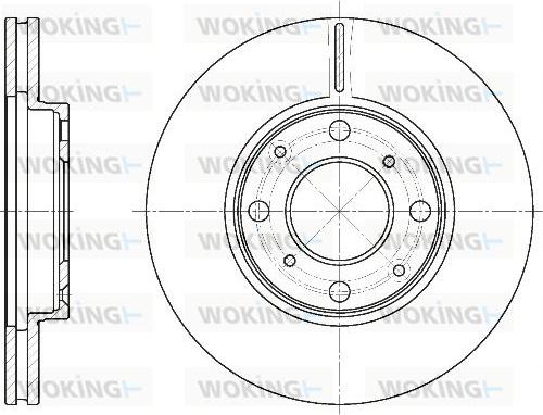 Woking D6844.10 - Тормозной диск avtokuzovplus.com.ua