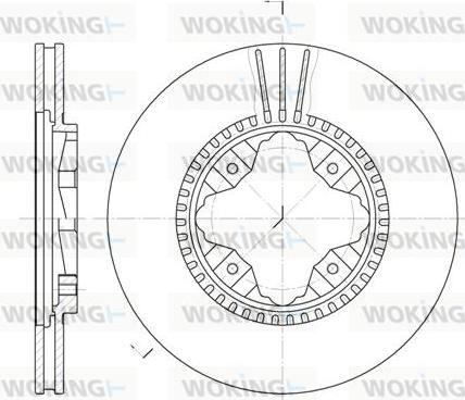 Woking D6845.10 - Тормозной диск avtokuzovplus.com.ua