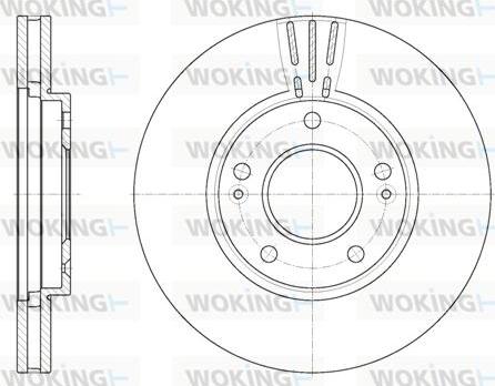 Woking D6850.10 - Гальмівний диск autocars.com.ua