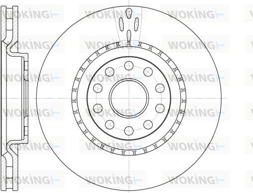 Woking D6856.10 - Тормозной диск avtokuzovplus.com.ua