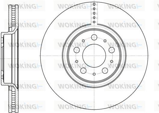 Woking D6866.10 - Гальмівний диск autocars.com.ua