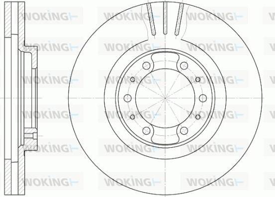 Woking D6868.10 - Тормозной диск avtokuzovplus.com.ua