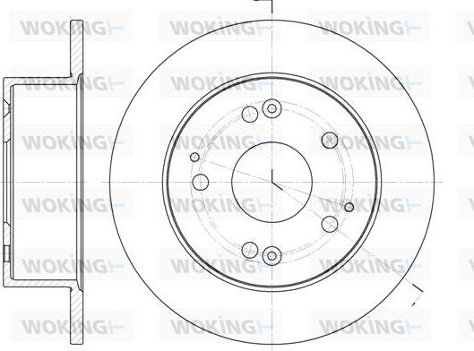 Woking D6875.00 - Тормозной диск avtokuzovplus.com.ua