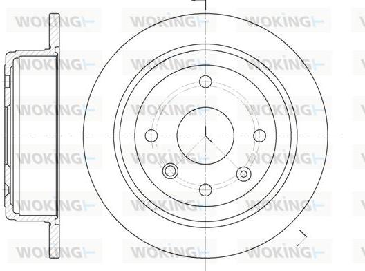 Woking D6876.00 - Тормозной диск avtokuzovplus.com.ua