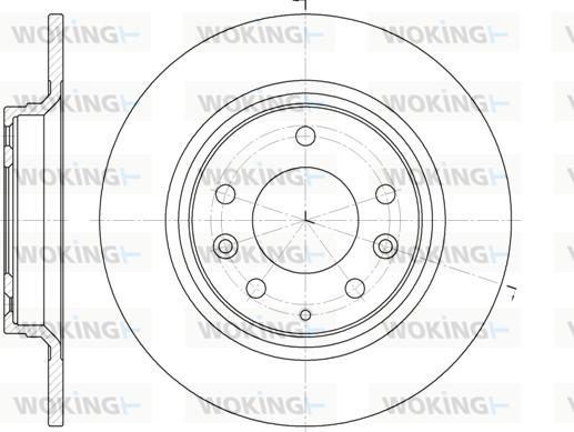 Woking D6881.00 - Гальмівний диск  задній Mazda 6  02- 280x10 autocars.com.ua