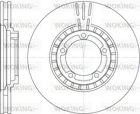 Woking D6884.10 - Тормозной диск avtokuzovplus.com.ua