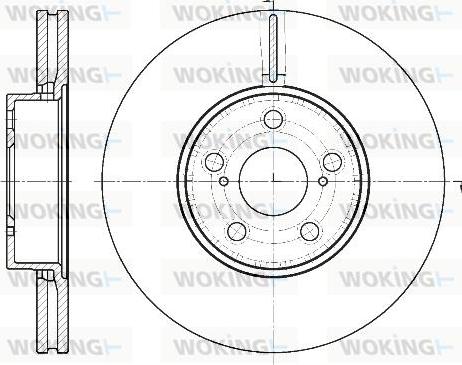 Woking D6887.10 - Тормозной диск avtokuzovplus.com.ua