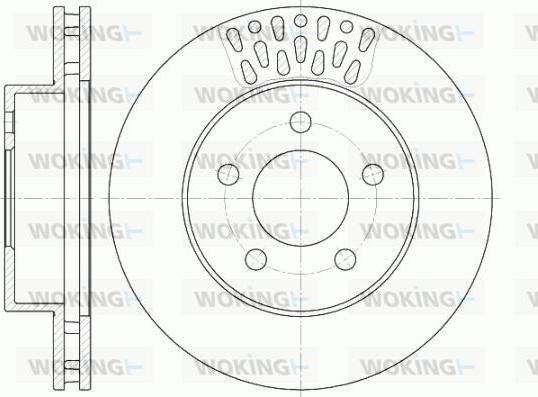 Woking D6895.10 - Тормозной диск avtokuzovplus.com.ua