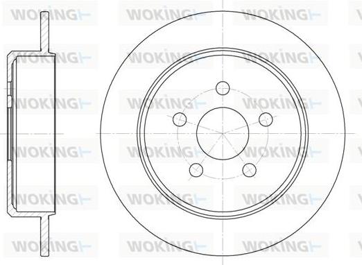 Woking D6901.00 - Гальмівний диск autocars.com.ua