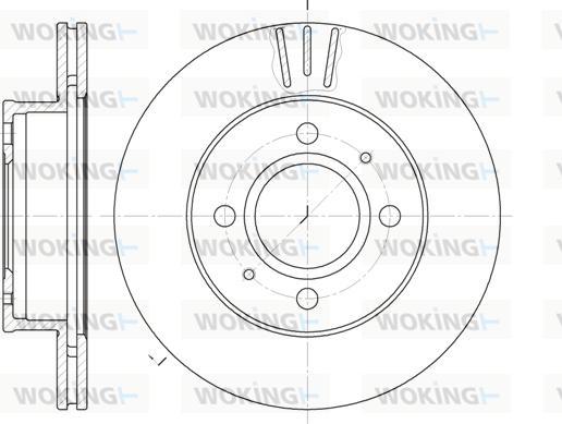 Woking D6927.10 - Тормозной диск avtokuzovplus.com.ua