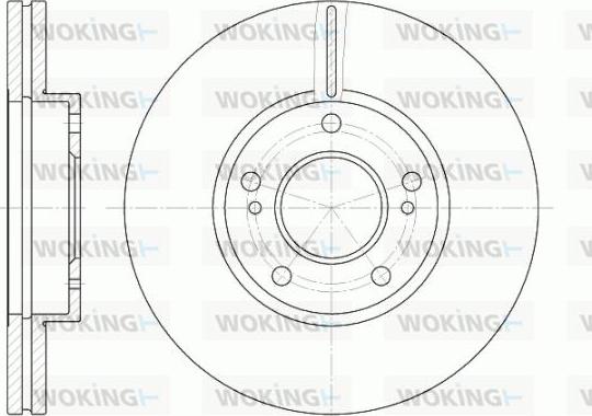 Woking D6937.10 - Гальмівний диск autocars.com.ua