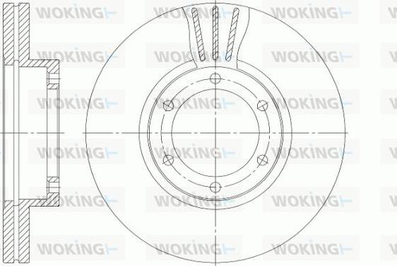 Woking D6951.10 - Тормозной диск avtokuzovplus.com.ua