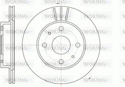 Woking D6954.10 - Гальмівний диск autocars.com.ua