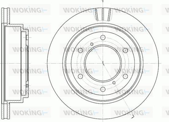 Woking D6955.10 - Гальмівний диск autocars.com.ua