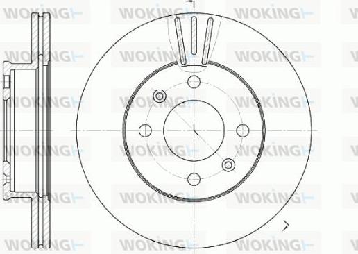 Woking D6958.10 - Тормозной диск avtokuzovplus.com.ua