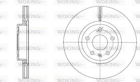 Woking D6972.10 - Тормозной диск avtokuzovplus.com.ua