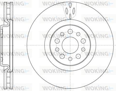 Woking D6980.10 - Гальмівний диск autocars.com.ua