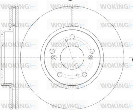 Woking D6986.10 - Гальмівний диск autocars.com.ua