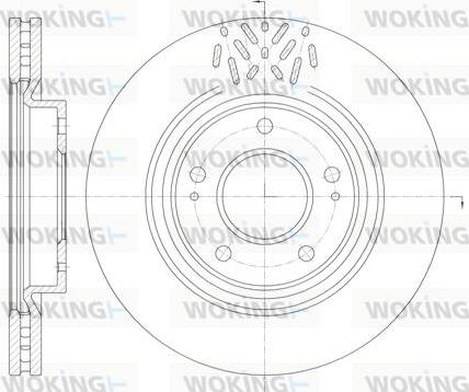 Woking D6996.10 - Гальмівний диск autocars.com.ua