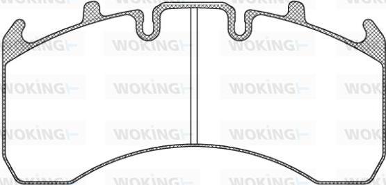 Woking JSA 10563.10 - Тормозные колодки, дисковые, комплект avtokuzovplus.com.ua