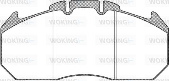 Woking JSA 11343.10 - Тормозные колодки, дисковые, комплект avtokuzovplus.com.ua