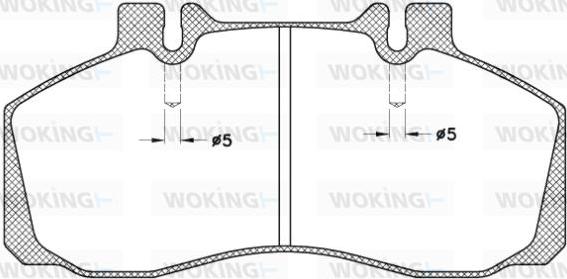 Woking JSA 3453.20 - Гальмівні колодки, дискові гальма autocars.com.ua