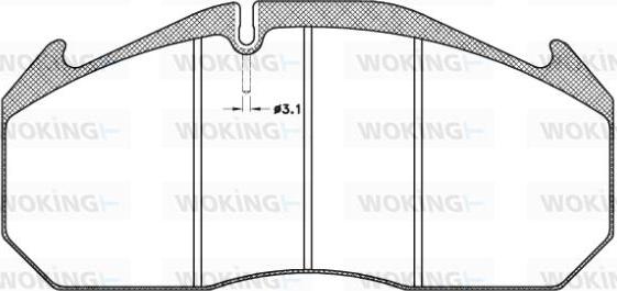 Woking JSA 4063.10 - Тормозные колодки, дисковые, комплект autodnr.net