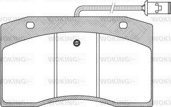 Woking JSA 5003.40 - Тормозные колодки, дисковые, комплект avtokuzovplus.com.ua