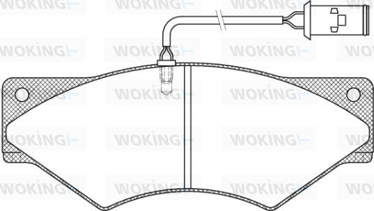 Woking JSA 5363.40 - Тормозные колодки, дисковые, комплект avtokuzovplus.com.ua