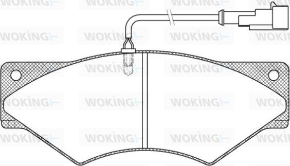 Woking JSA 5363.41 - Тормозные колодки, дисковые, комплект avtokuzovplus.com.ua